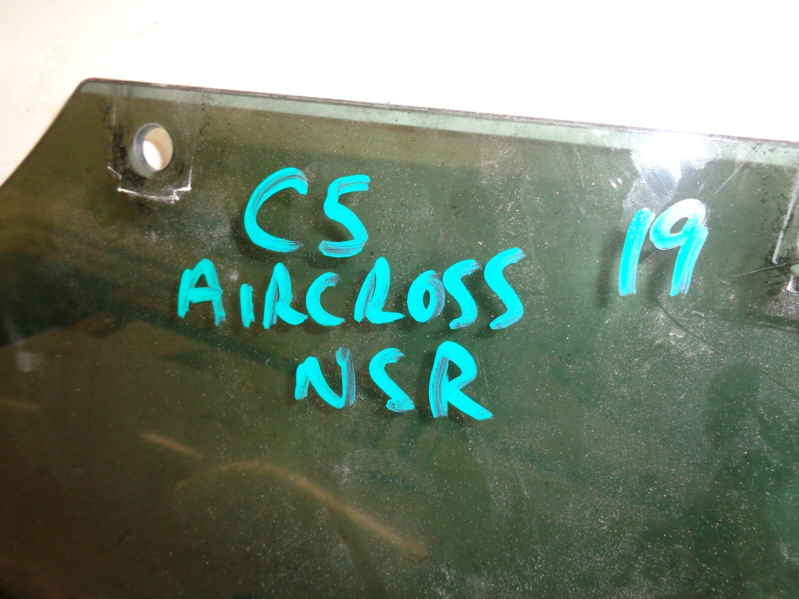 CITROEN C5 AIRCROSS 2019 NSR PASSENGER SIDE REAR DOOR WINDOW GLASS
