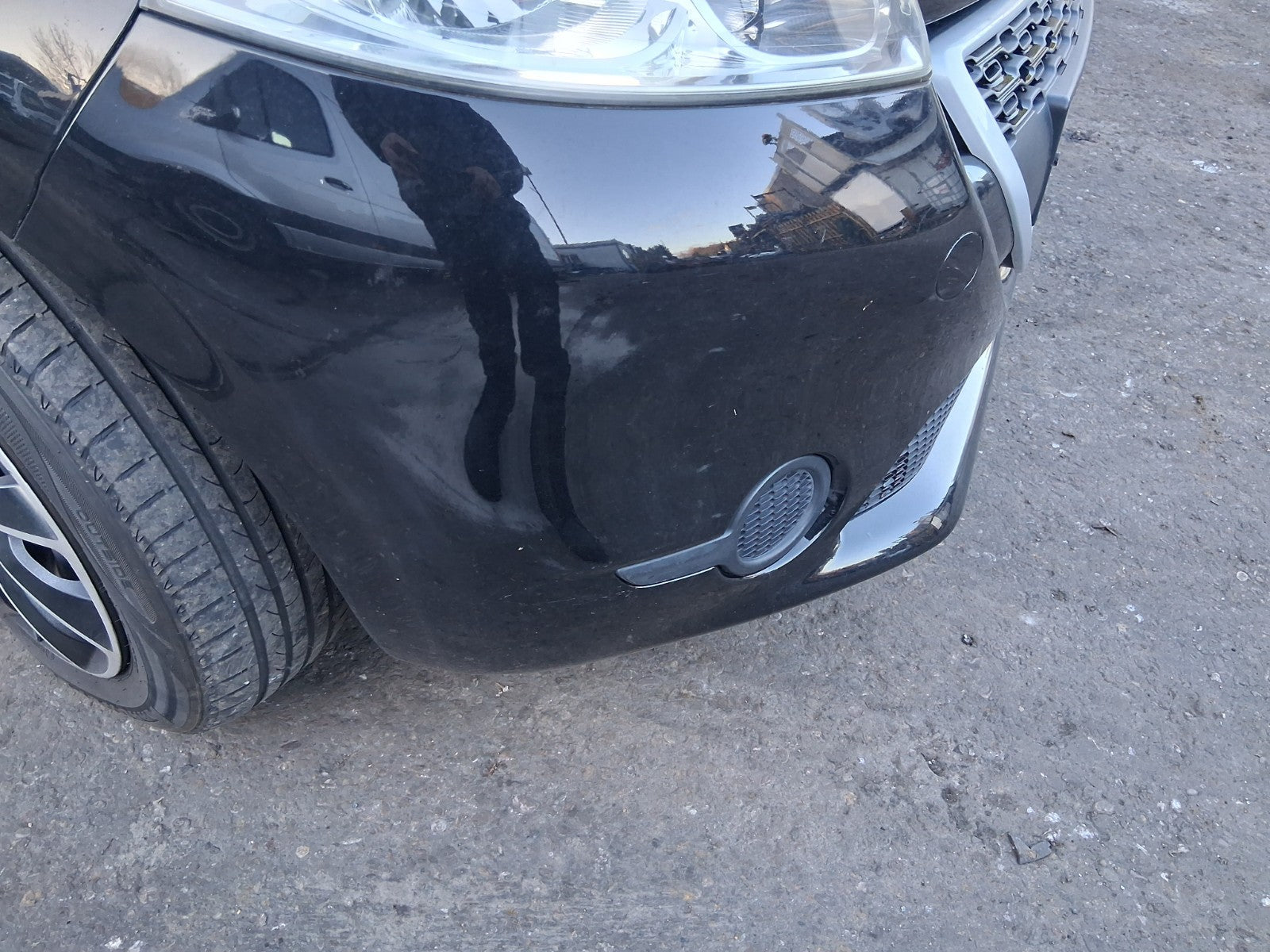 2014 PEUGEOT 208 COMPLETE FRONT BUMPER WITH GRILL PEARL BLACK KTV