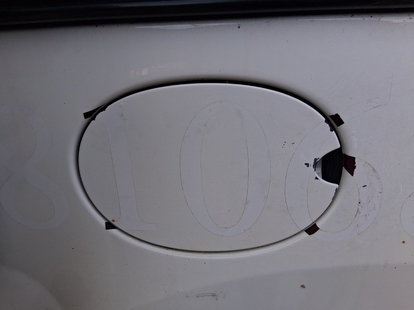 2016 CITROEN DISPATCH MK2 FUEL FLAP LID COVER WHITE
