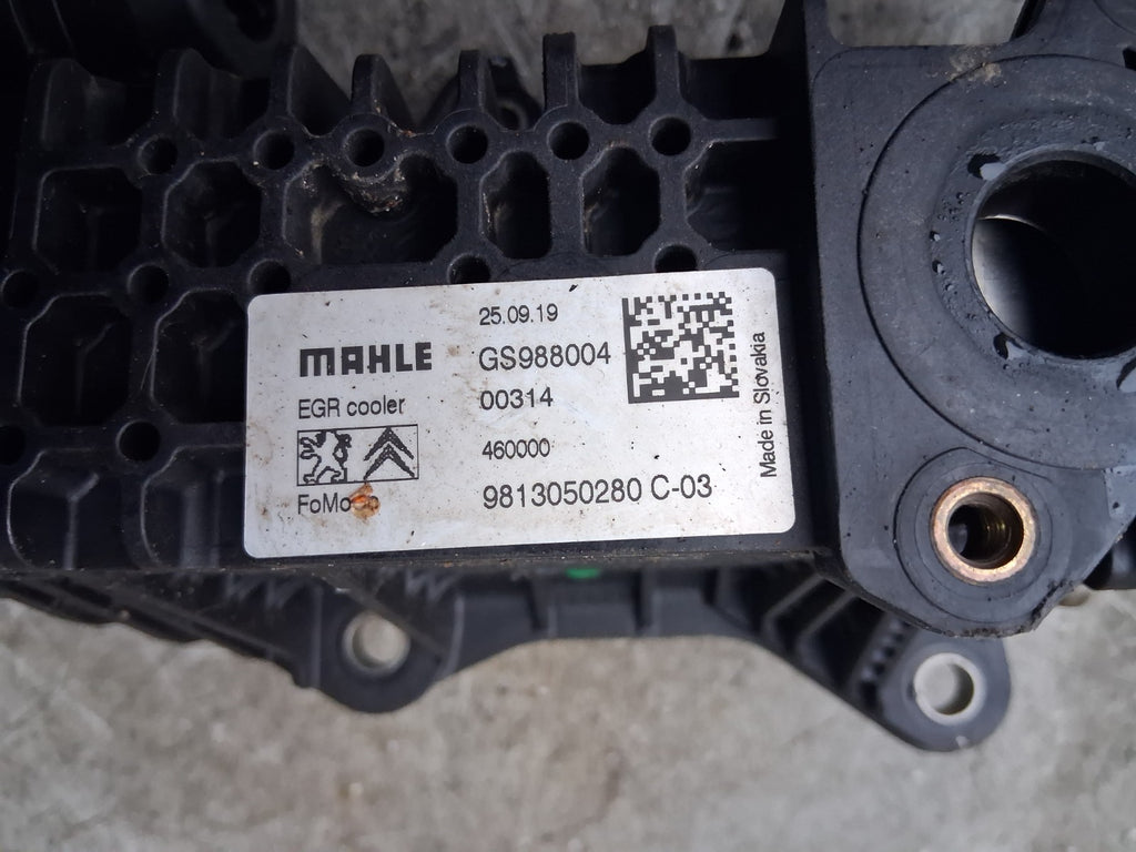 2019 PEUGEOT PARTNER EGR VALVE & COOLER 9813050280
