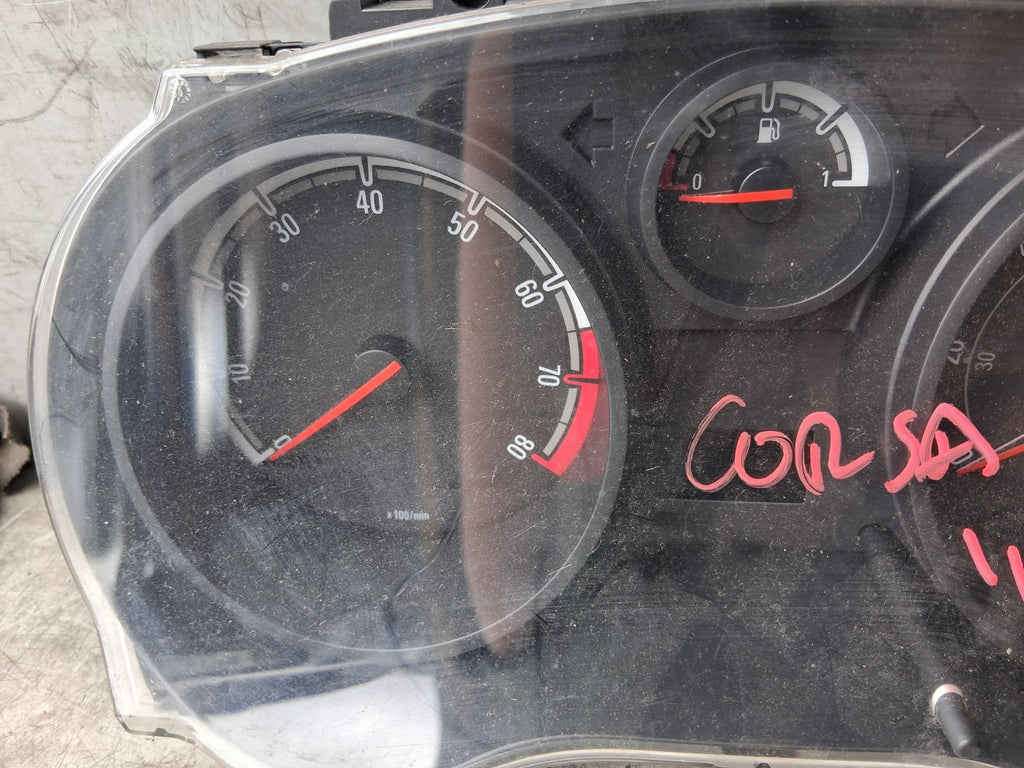VAUXHALL CORSA D 2011 1.2 PETROL SPEEDO SPEEDOMETER INSTRUMENT CLUSTER 1303304