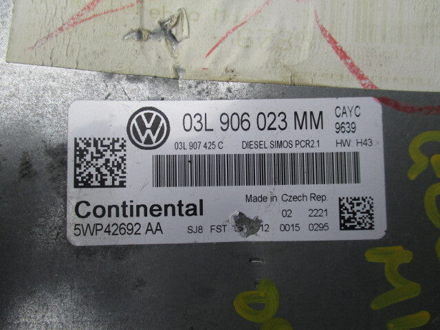 2009 VOLKSWAGEN GOLF MK6 ECU ENGINE CONTROL UNIT 5WP42692AA
