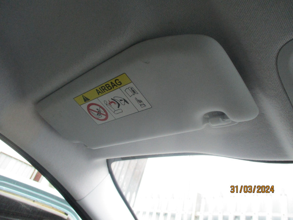PEUGEOT 208 2016 NSF PASSENGER SIDE FRONT INTERIOR SUN VISOR SHADE