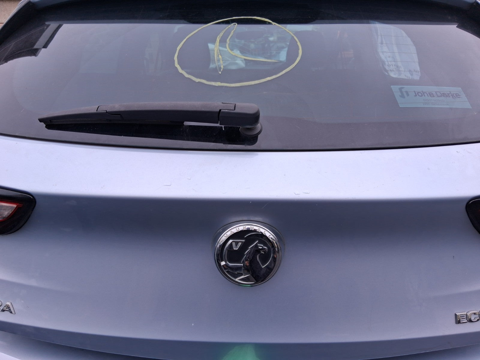 2019 VAUXHALL ASTRA K REAR BARE TAILGATE BOOTLID MAGNETIC SILVER METALLIC Z189