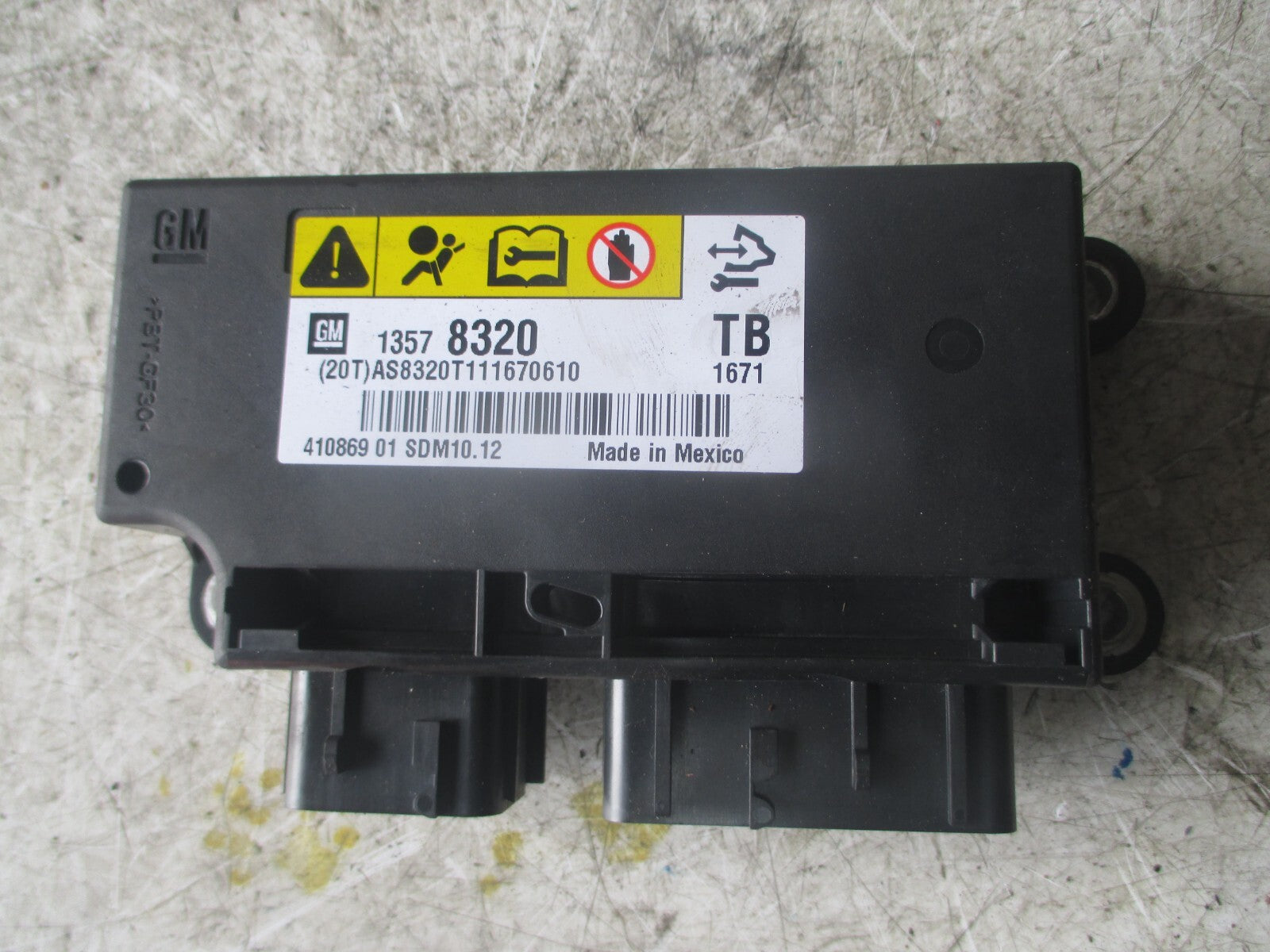 VAUXHALL INSIGNIA 2011 AIR BAG CONTROL ECU MODULE 13578320