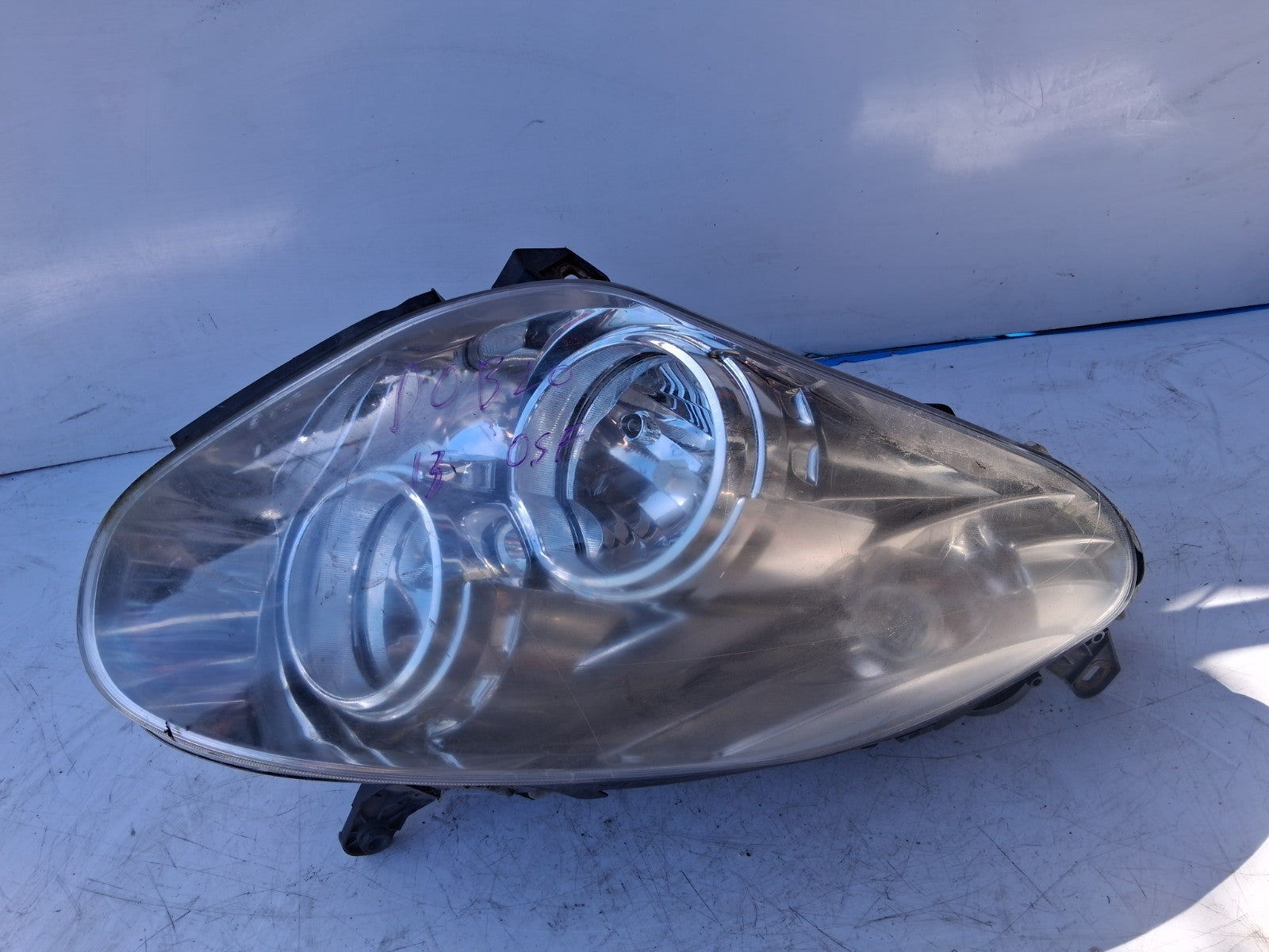 2013 FIAT DOBLO OSF OFF RIGHT DRIVER SIDE FRONT HEADLIGHT HEADLAMP 46380711