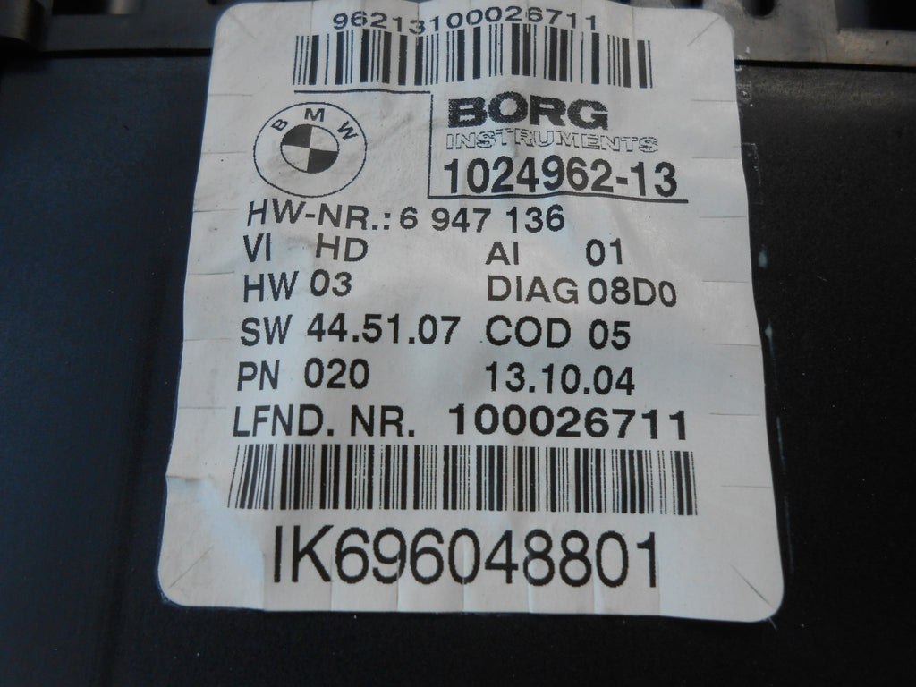 BMW 1 SERIES E87 2006 1.6 (N45B16A) CLOCKS SPEEDO INSTRUMENT CLUSTER 6947136