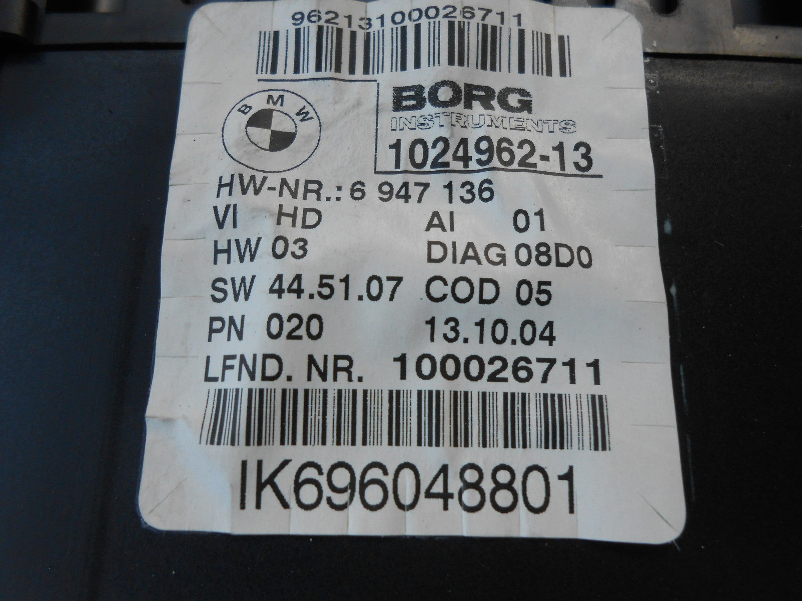 BMW 1 SERIES E87 2006 1.6 (N45B16A) CLOCKS SPEEDO INSTRUMENT CLUSTER 6947136