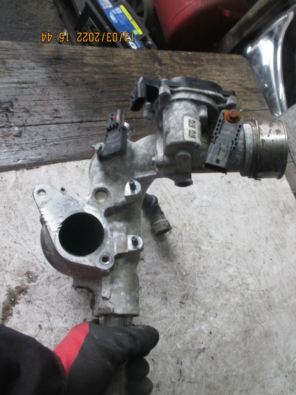 NISSAN JUKE 2013 THROTTLE BODY WITH HOUSING PIPE 147173974