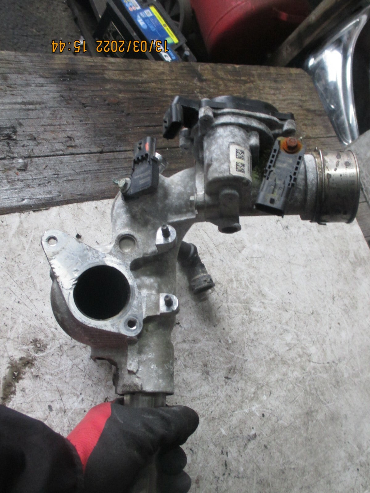 NISSAN JUKE 2013 THROTTLE BODY WITH HOUSING PIPE 147173974