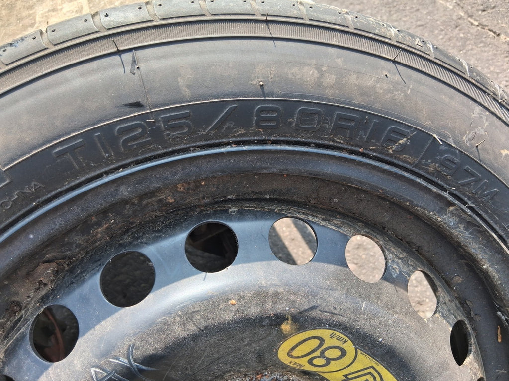 2016 FORD C MAX MK2 16 INCH SPACE SAVER SPARE WHEEL WITH TYRE 125/80R16