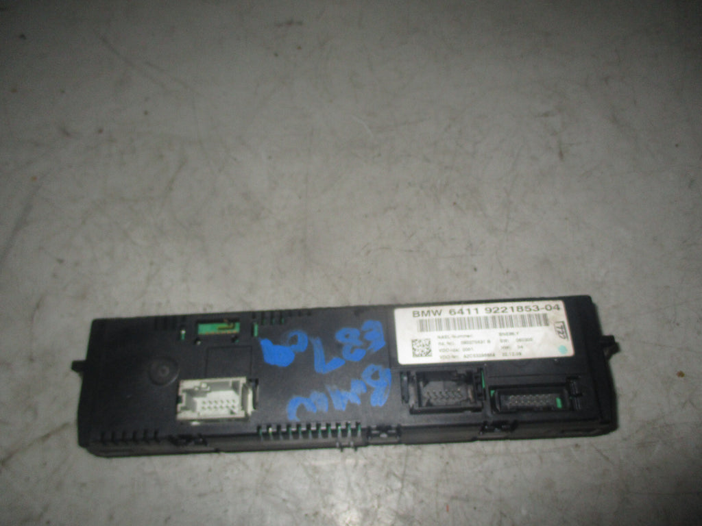 BMW 1 SERIES 2010 E87 HEATER CLIMATE CONTROL PANNEL 922185304