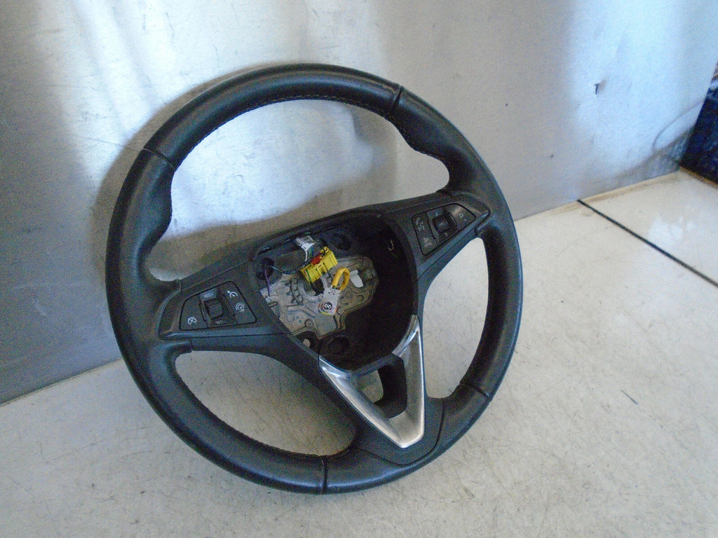 VAUXHALL ASTRA K MK7 2019 MULTIFUNCTION LEATHER STEERING WHEEL 39058749