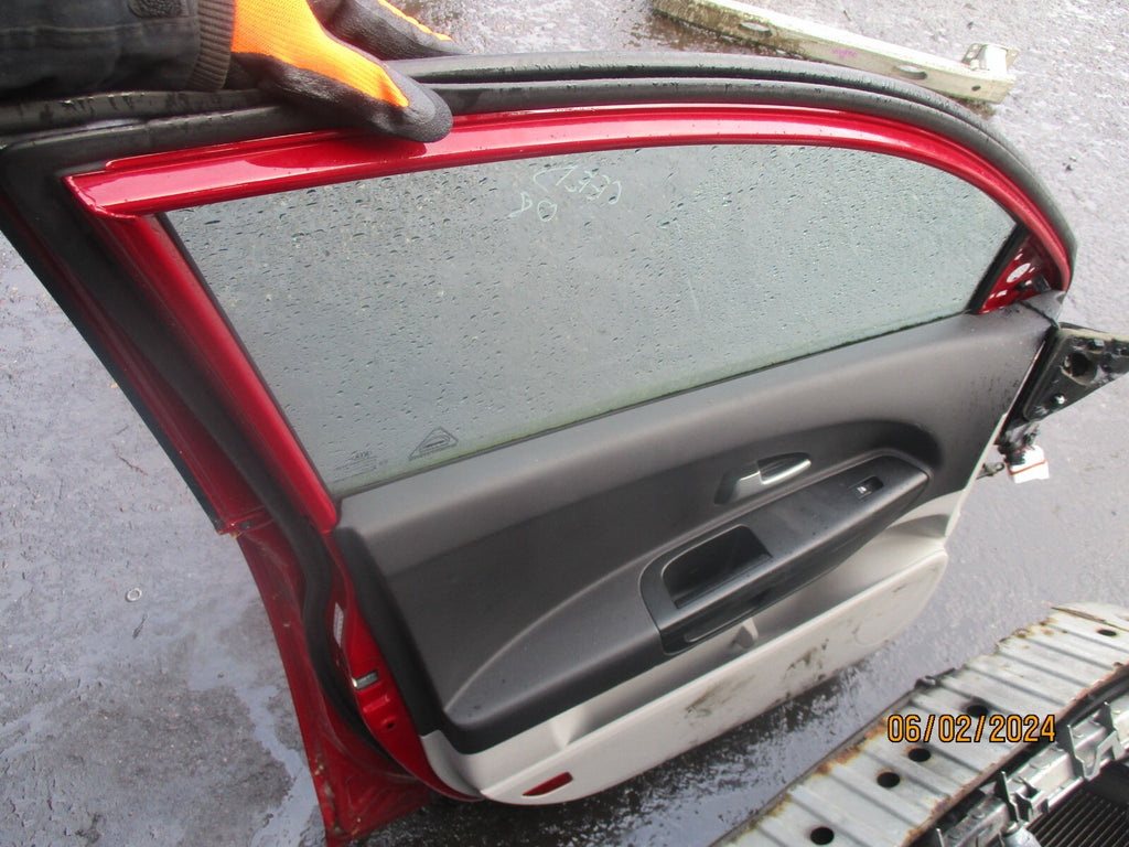 KIA CEED MK1 2008 NSF PASSENGER SIDE FRONT COMPLETE DOOR RED