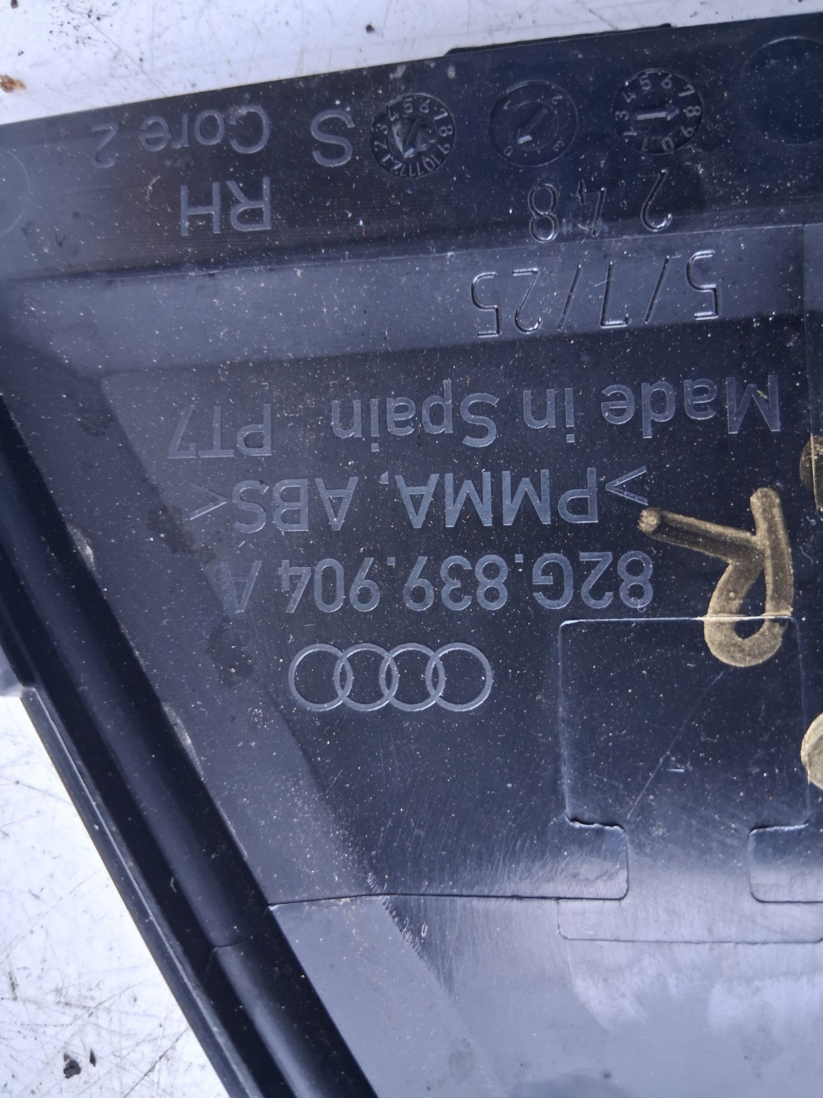 2025 AUDI A1 S LINE MK2 GB OSR DRIVER SIDE REAR RIGHT DOOR TRIM 82G839904