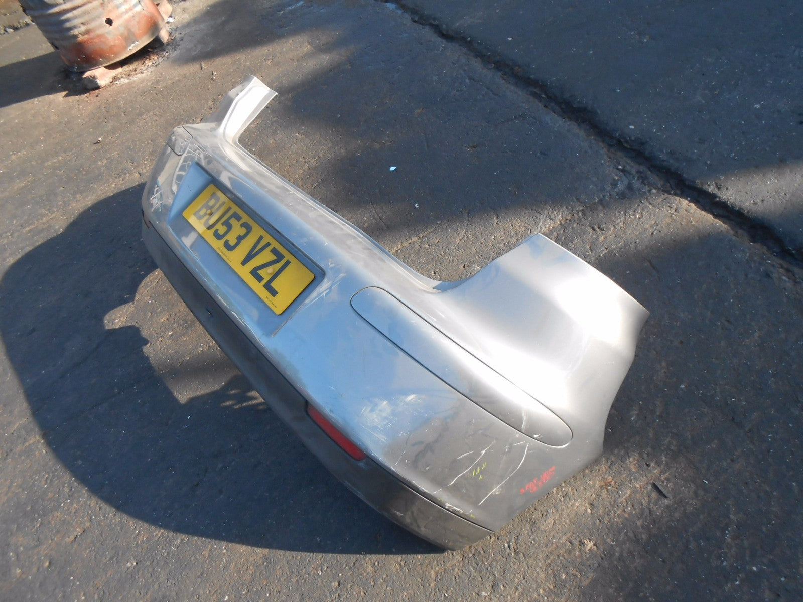 SEAT IBIZA 6L (MK4) 2002 - 2008 REAR BACK PLASTIC BUMPER LS7U GRIS SOMBRA GREY
