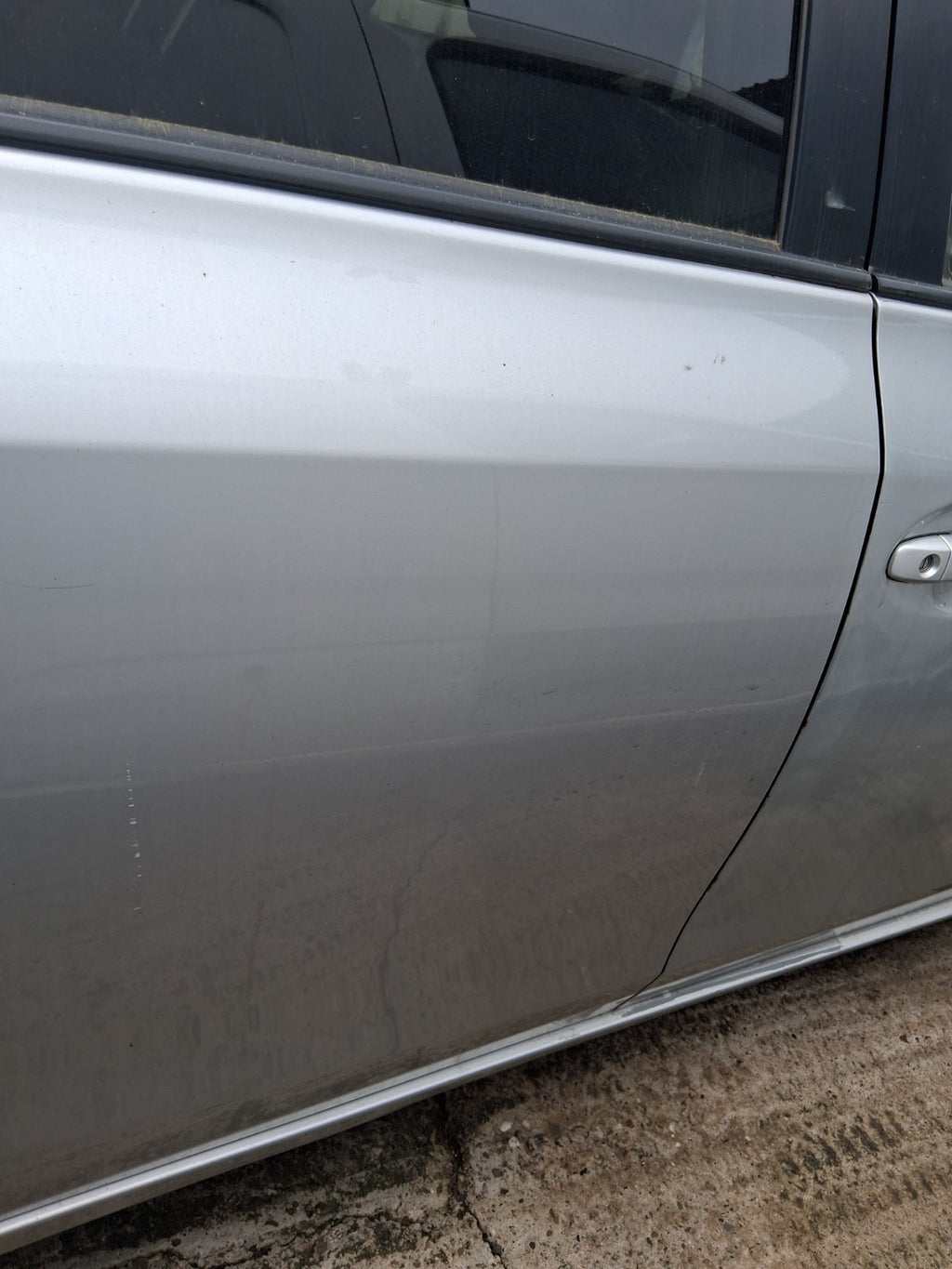 2018 TOYOTA PRIUS V PLUS XW40 OSR DRIVER SIDE REAR RIGHT BARE DOOR SILVER