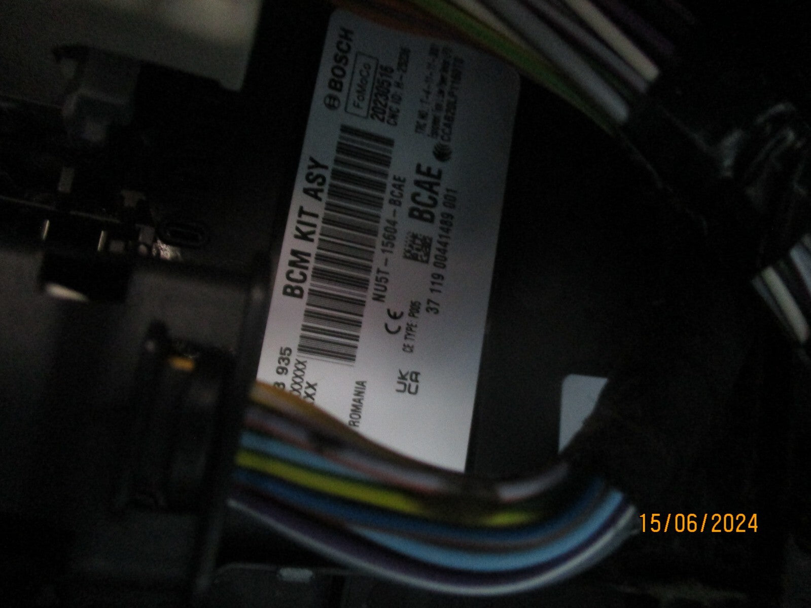 FORD FIESTA MK8 2023 BCM BODY CONTROL MODULE NU5T15604BCAE