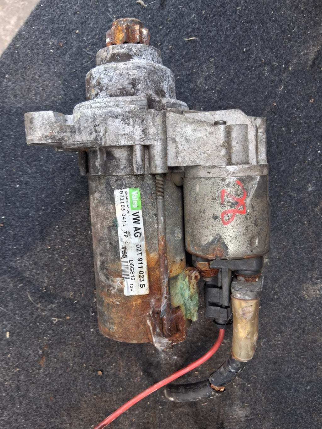 2014 VOLKSWAGEN POLO MK5 1.0 PETROL STARTER MOTOR 02T911023S