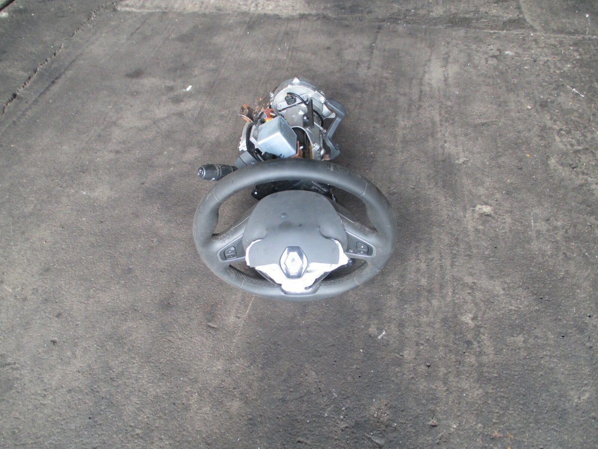 RENAULT CLIO MK4 STEERING COLUMN WITH STEERING WHEEL