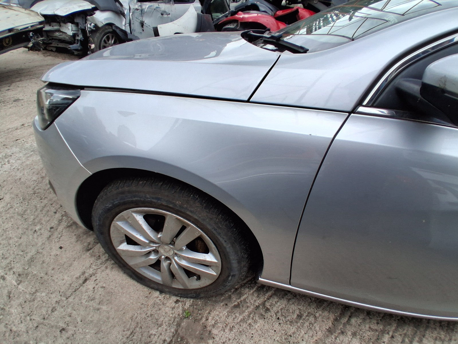 2014 PEUGEOT 308 MK2 NSF PASSENGER SIDE FRONT WING PANEL GRIS ALUMINIUM EZR
