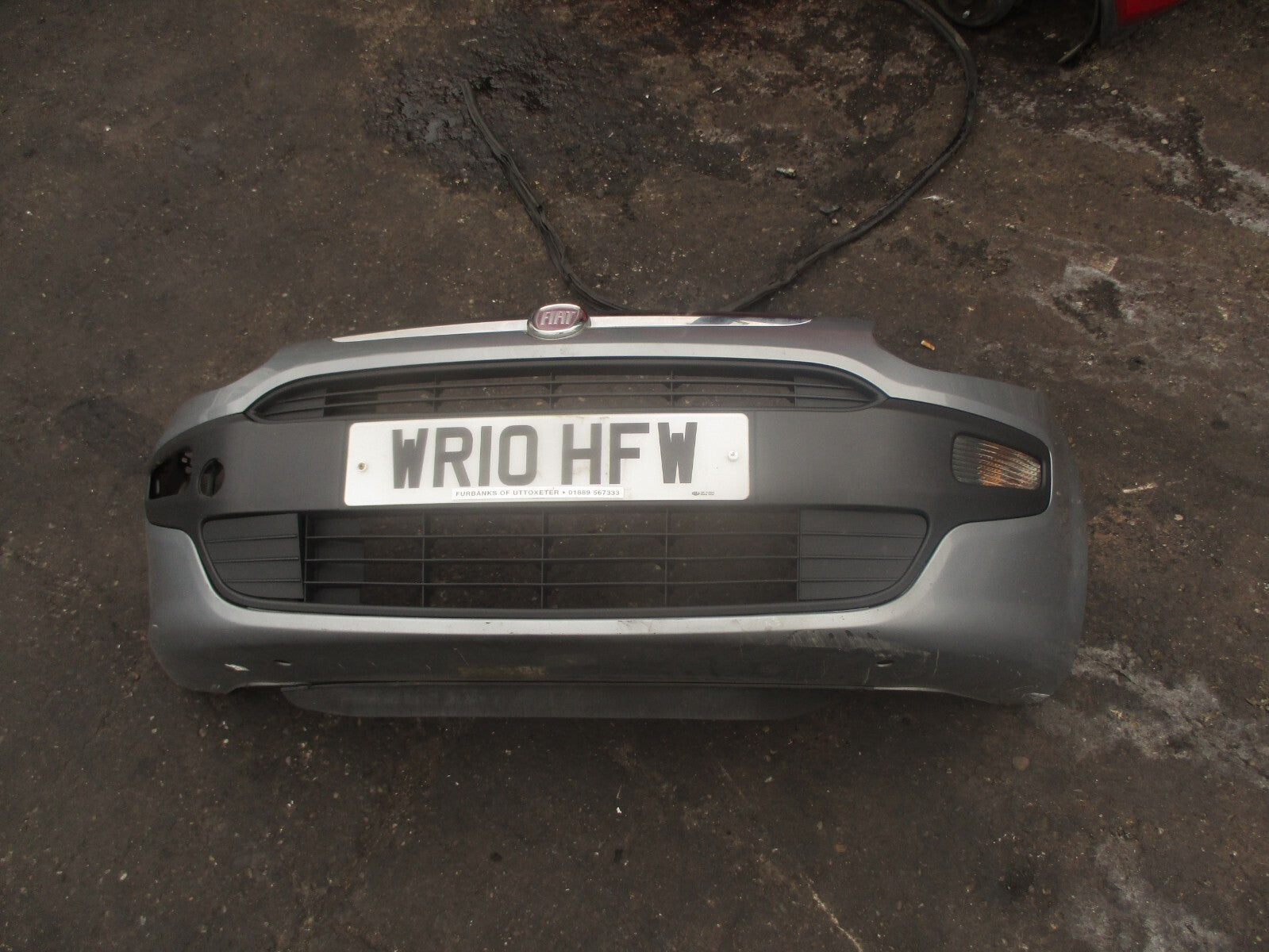 2010 FIAT GRANDE PUNTO EVO FACELIFT FRONT BUMPER COMPLETE GREY 595