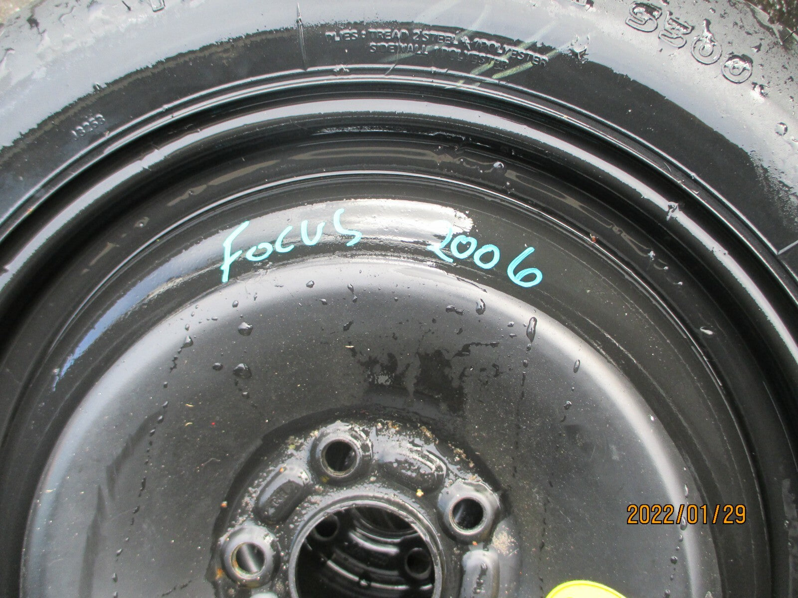 FORD FOCUS 2007 16 INCH SPACESAVER WHEEL WITH TYRE T125/85R16