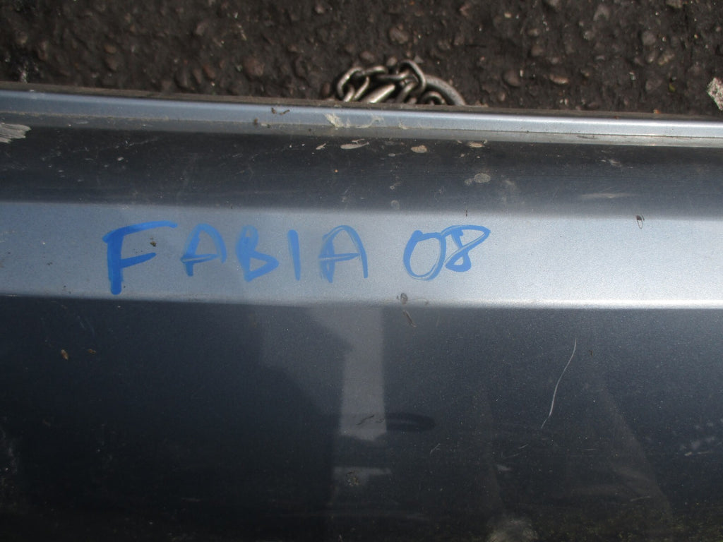 2008 SKODA FABIA 5J COMPLETE REAR BUMPER DENIM BLUE