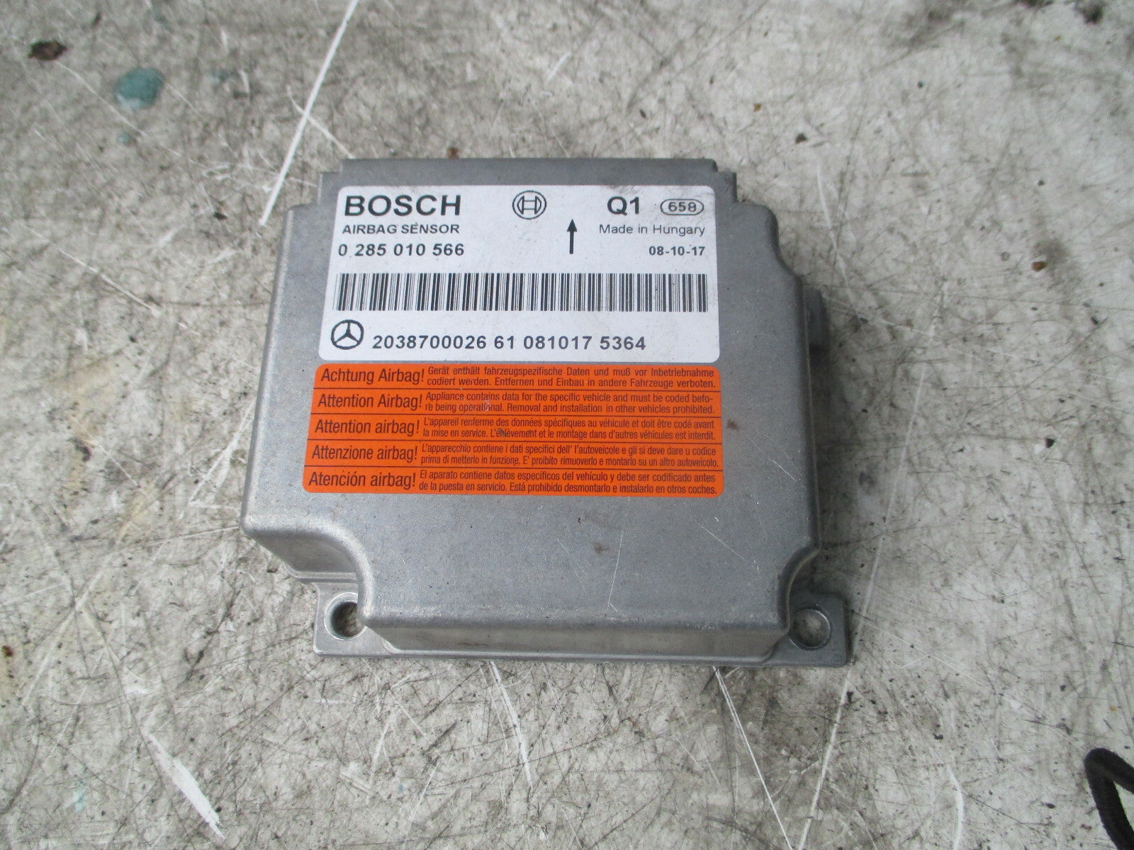 MERCEDES CLC CLASS W203 2010 SAFETY BAG CONTROL MODULE 2038700026