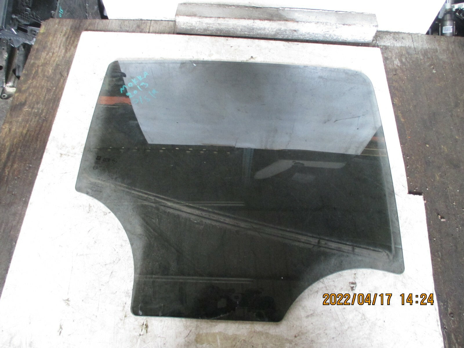VAUXHALL MOKKA 2013 MK1 OSR REAR DRIVER SIDE WINDOW GLASS