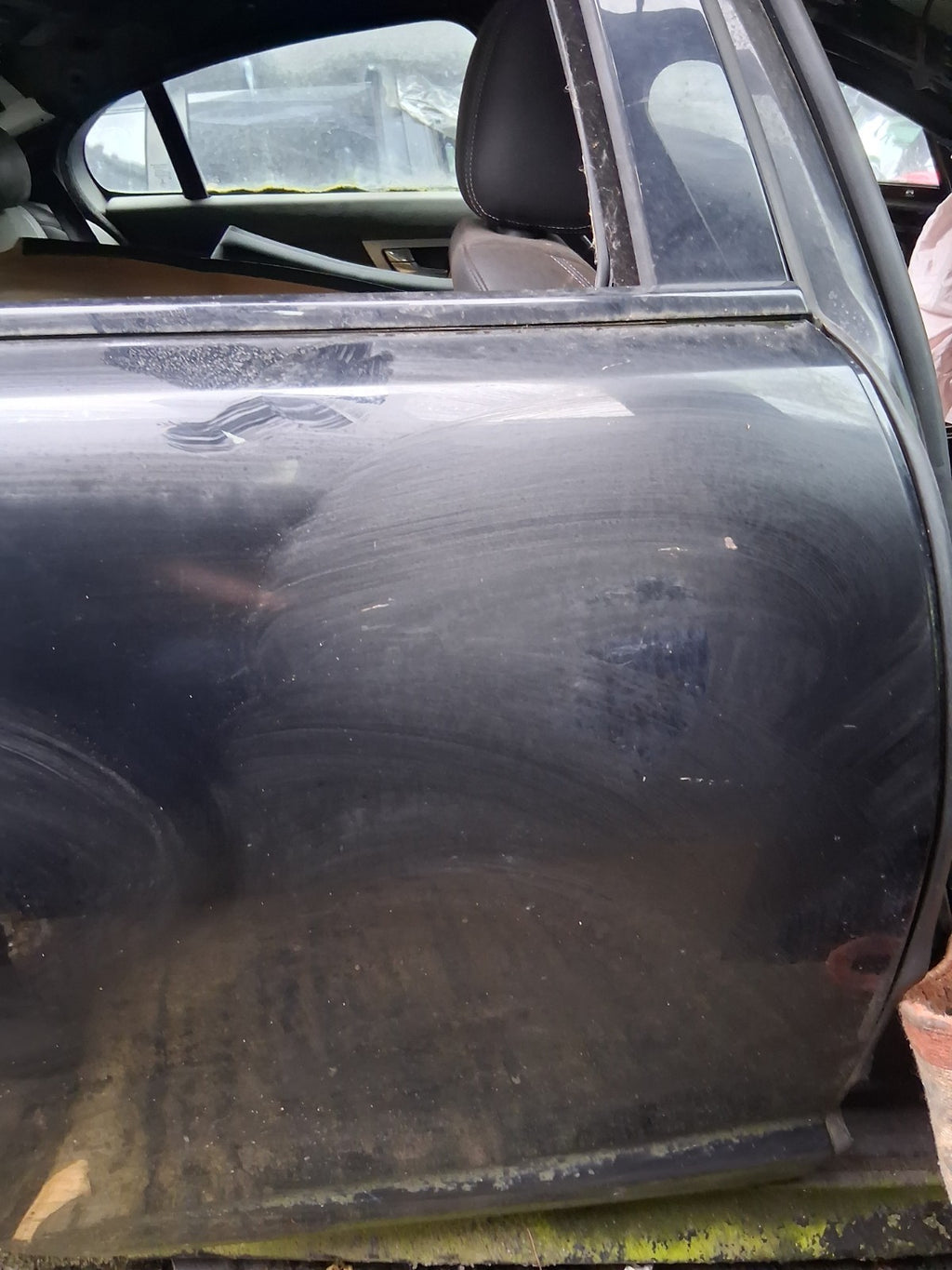 2015 JAGUAR XF X250 FACELIFT OSR DRIVER SIDE REAR RIGHT DOOR SHELL BLACK