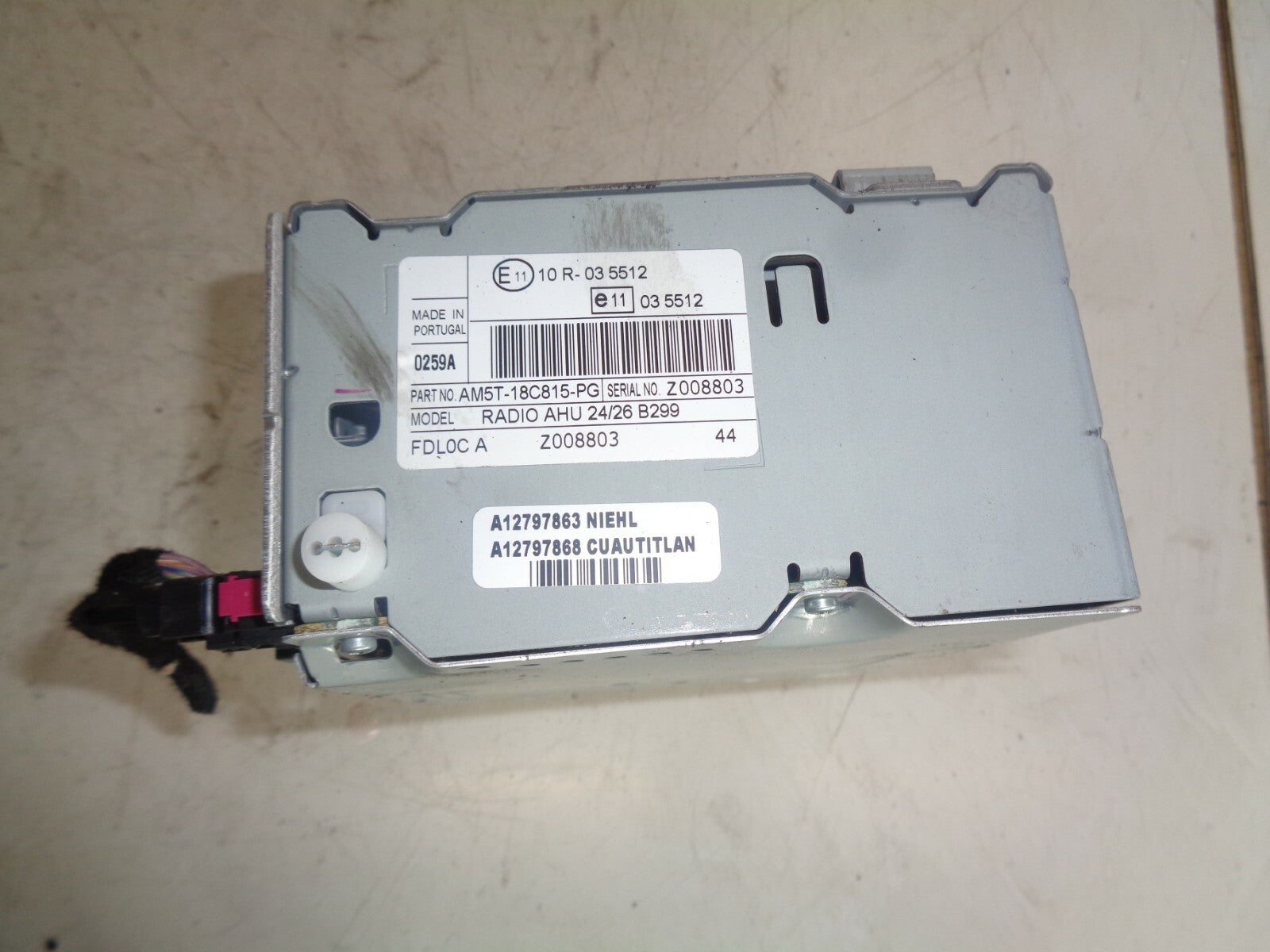 FORD FIESTA 2017 RADIO CD PLAYER STEREO HEAD UNIT AM5T18C815PG