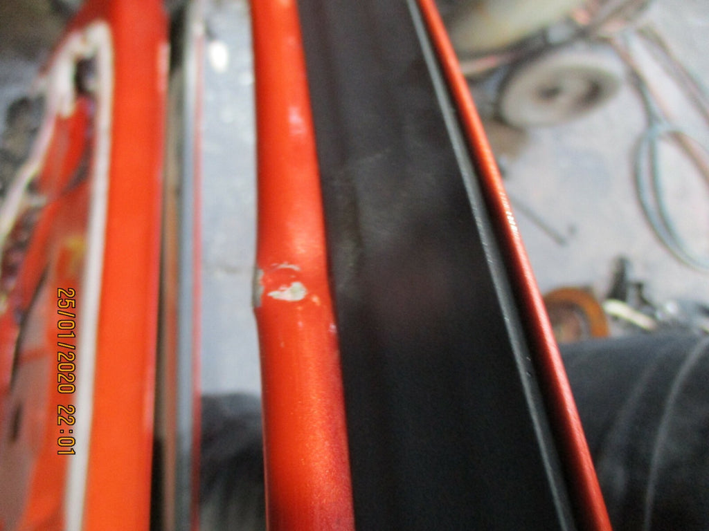 FIAT GRANDE PUNTO 2006 3 DOOR OS DRIVER SIDE DOOR ORANGE
