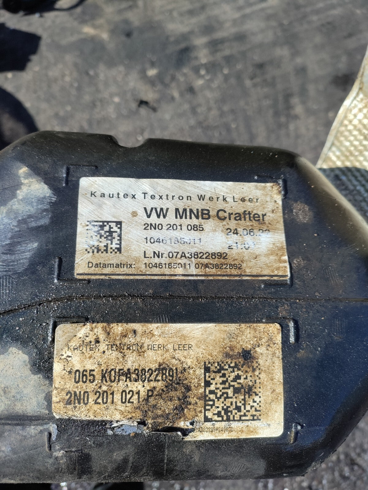 2022 VW VOLKSWAGEN CRAFTER MK2 2.0 TDI DIESEL FUEL TANK