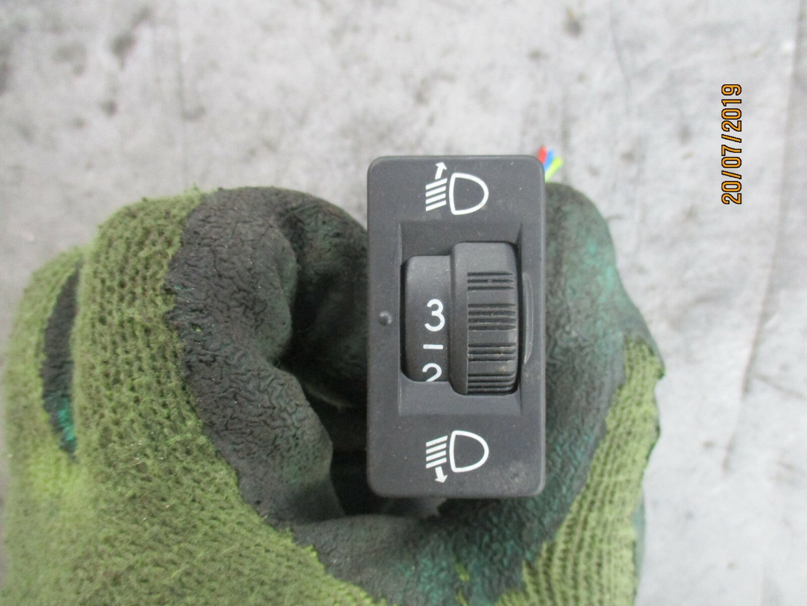 CITROEN DS3 HEADLIGHT ADJUSTMENT CONTROL SWITCHES 96661868