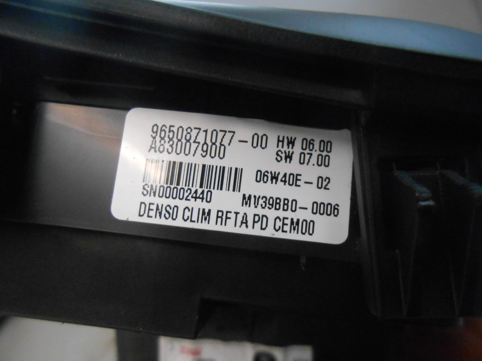 CITROEN C4 PICASSO MK1 2006 NS PASSENGER SIDE HEATER CONTROL PANEL 9650871077