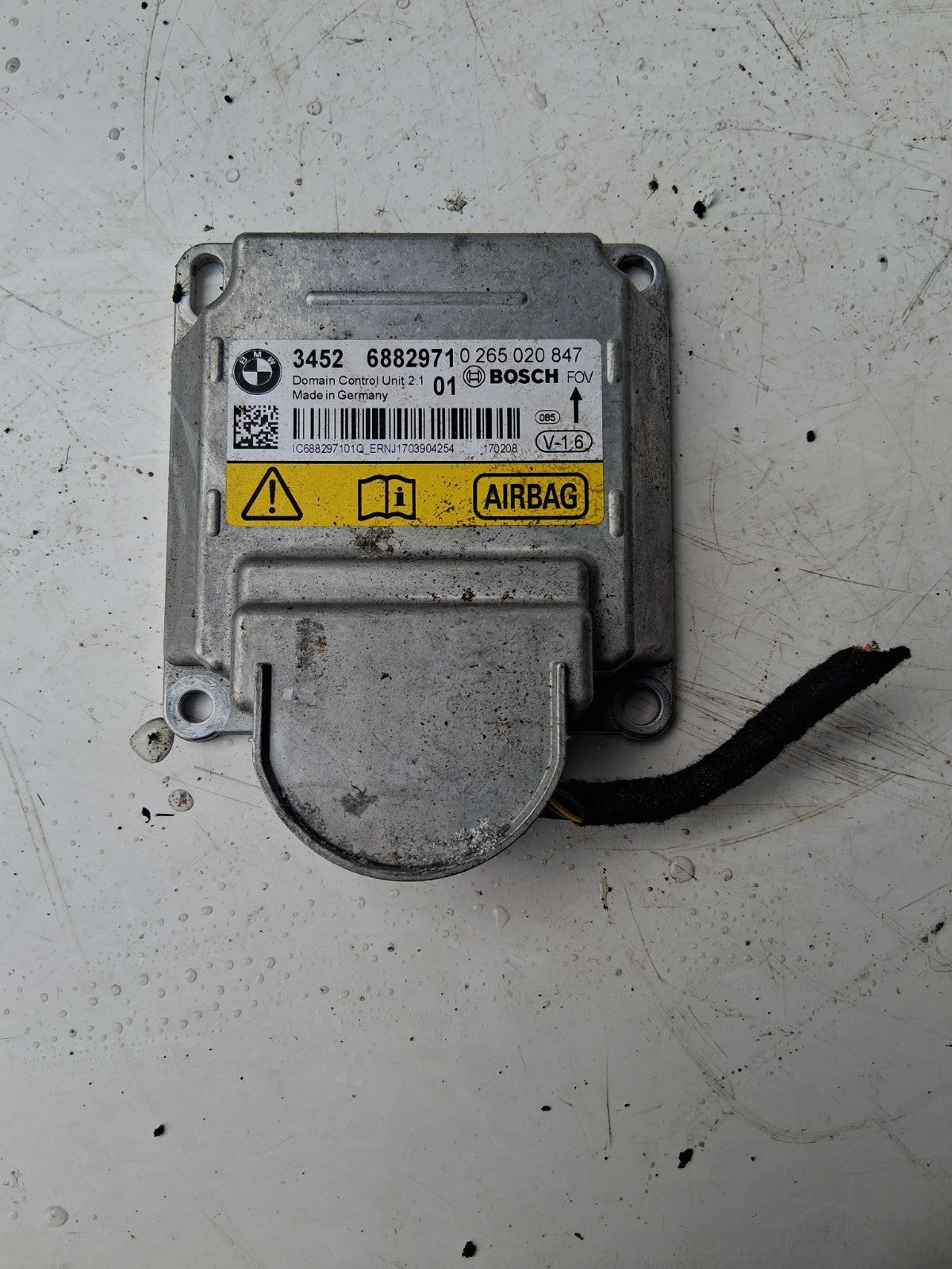 BMW F30 3 SERIES 2017 AIRBAG CONTROL ECU MODULE UNIT  34526882971