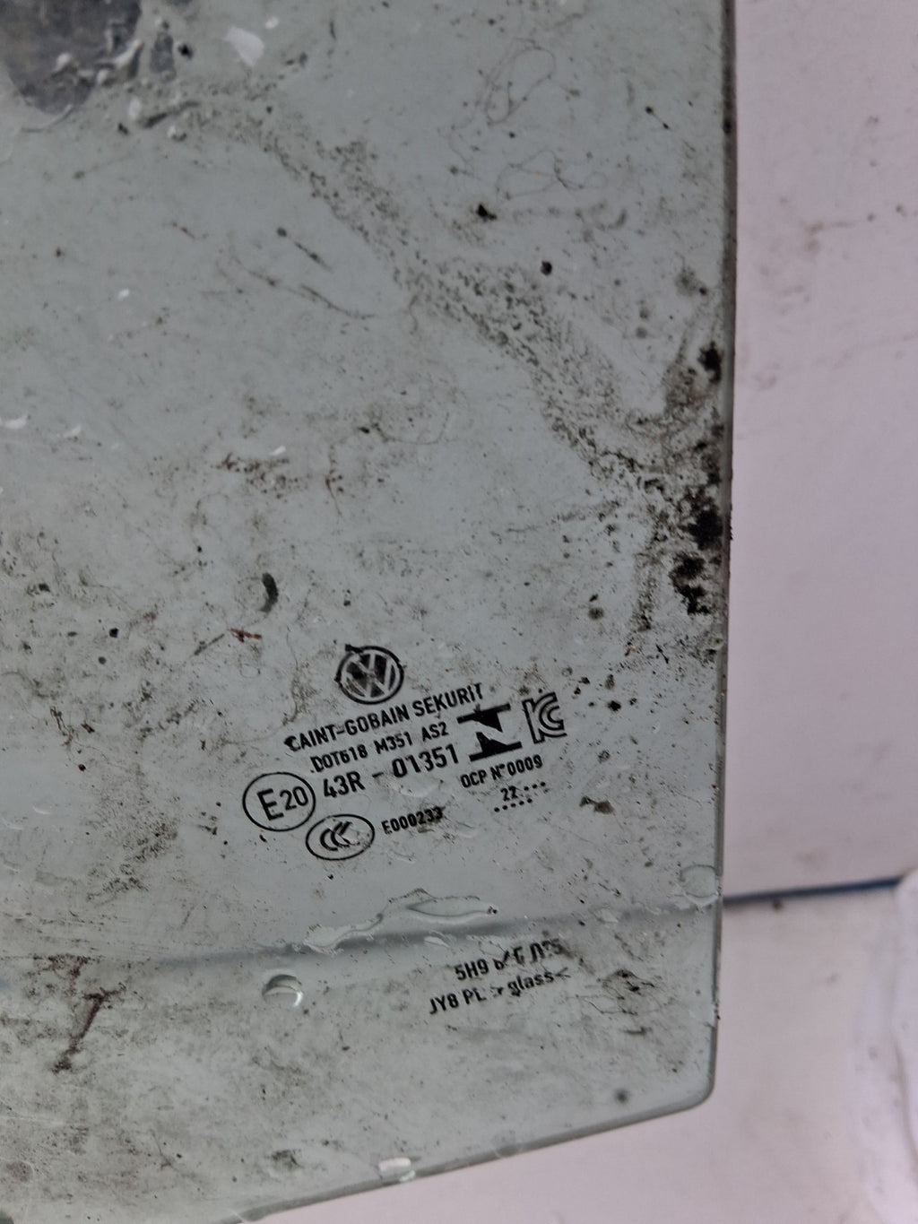 2019 FORD GALAXY MK4 OSR OFF REAR PASSENGER LEFT SIDE GLASS WINDOW 43R01351