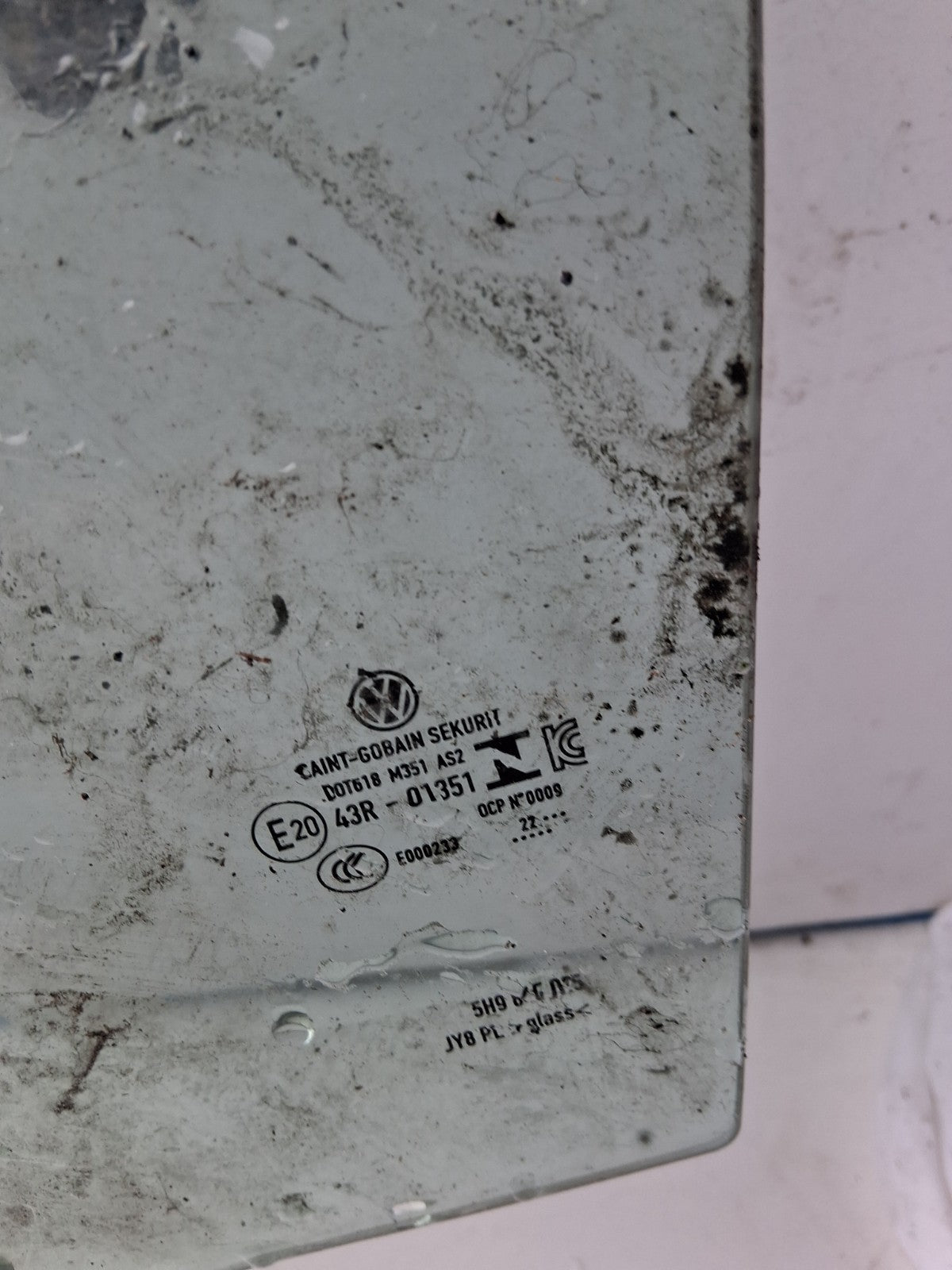 2019 FORD GALAXY MK4 OSR OFF REAR PASSENGER LEFT SIDE GLASS WINDOW 43R01351