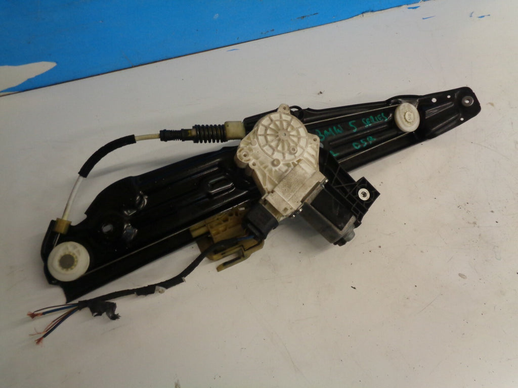 BMW 5 SERIES F10 2014 OSR DRIVER REAR DOOR WINDOW MOTOR WITH REGULATOR 7182122