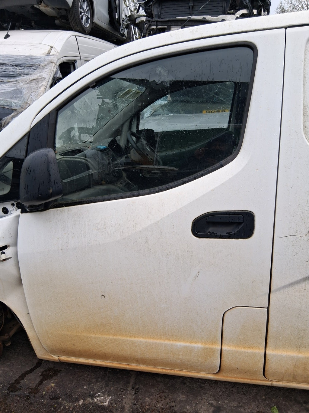 2018 NISSAN NV200 NSF PASSENGER SIDE FRONT LEFT BARE DOOR WHITE