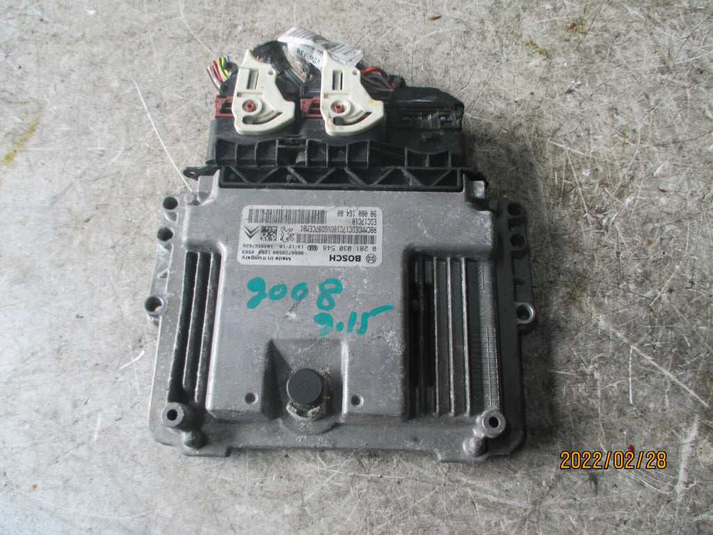 PEUGEOT 2008 2014 1.6 DIESEL HDI ECU ENGINE CONTROL MODULE UNIT 9808016480
