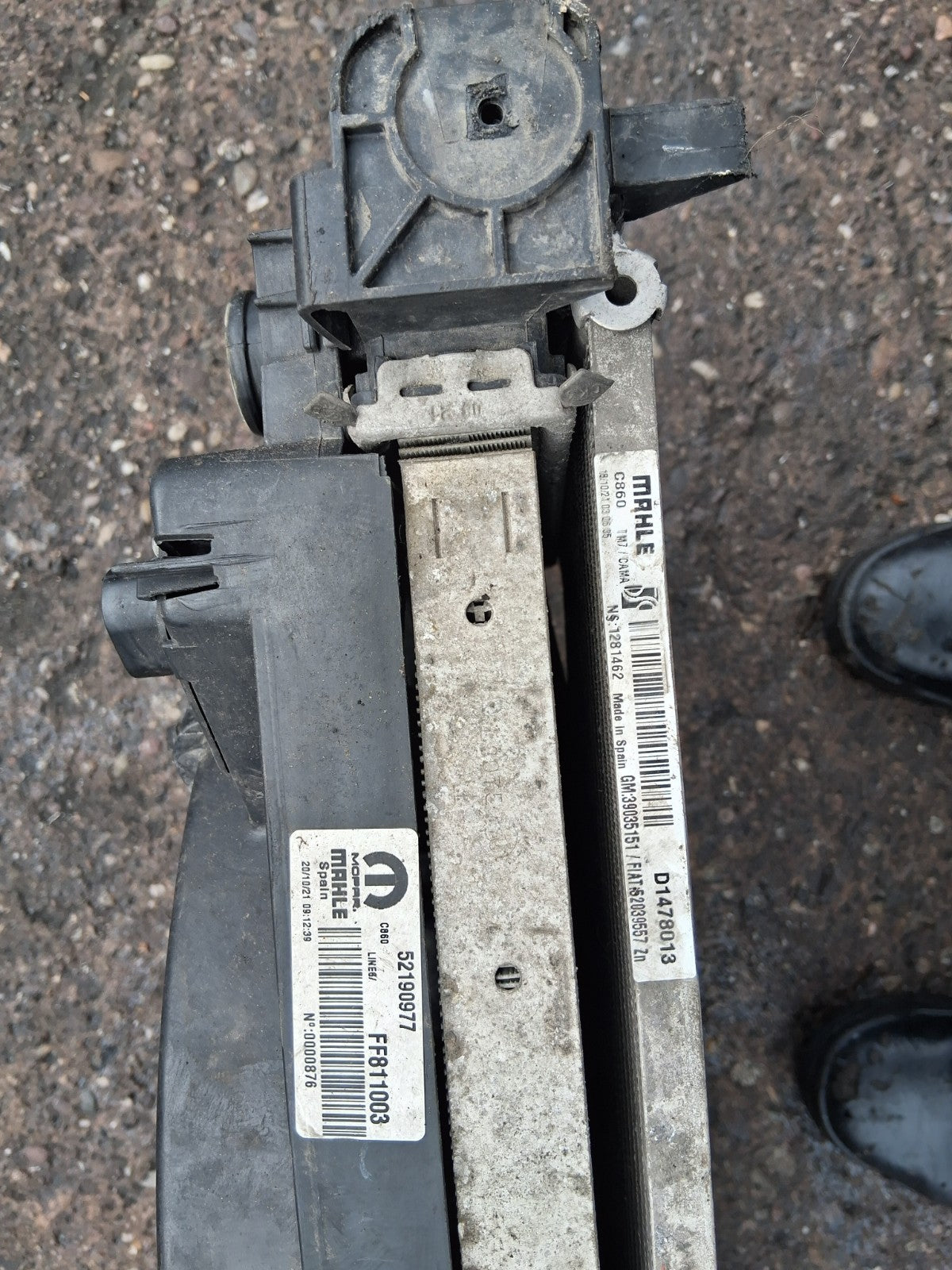 2021 FIAT FIORINO MK3 1.2 DIESEL INTERCOOLER RADIATOR 52039557
