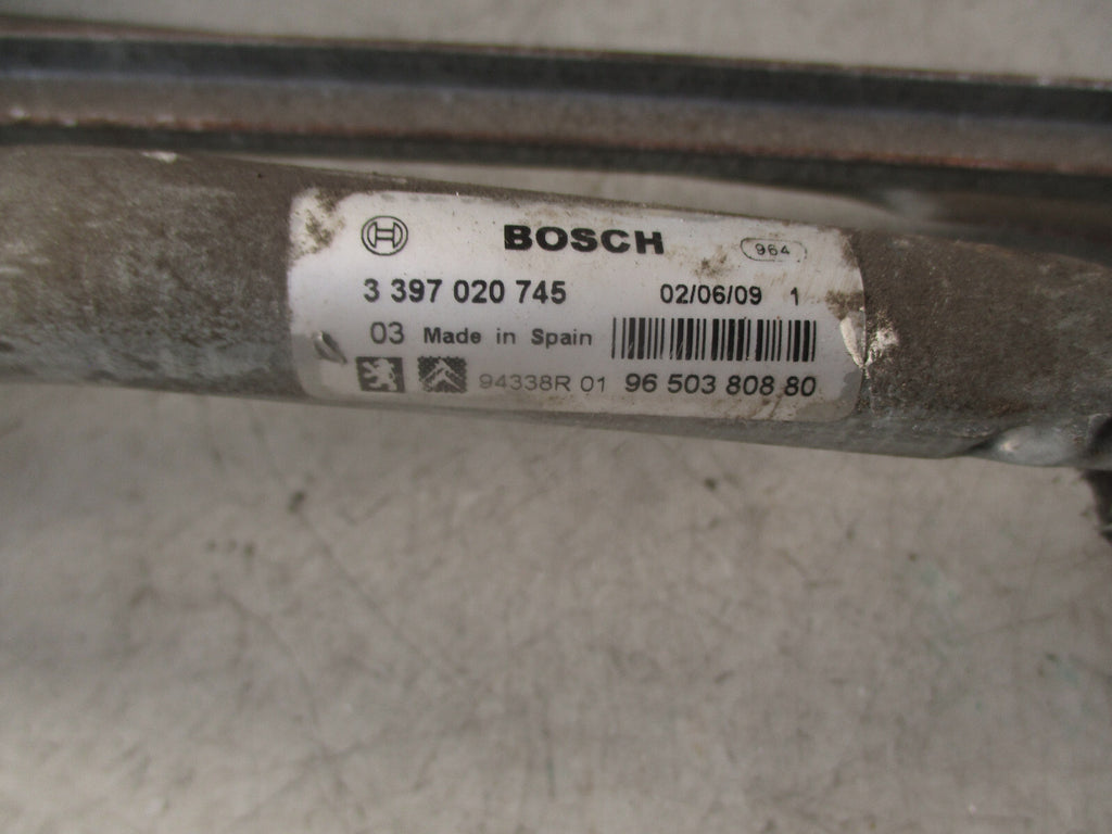 2007 PEUGEOT 207 FRONT WINDSCREEN WIPER MOTOR & LINKAGE 94338R01