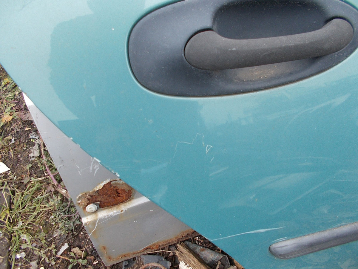SAAB 93 2003 OSR DRIVER SIDE REAR COMPLETE DOOR  291 GLACIER BLUE METALLIC