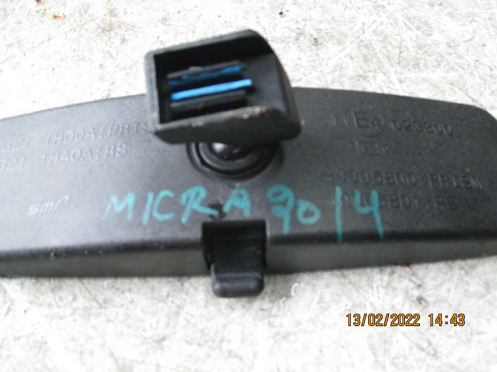 NISSAN MICRA 2014 MK4 INTERIOR REAR VIEW MIRROR
