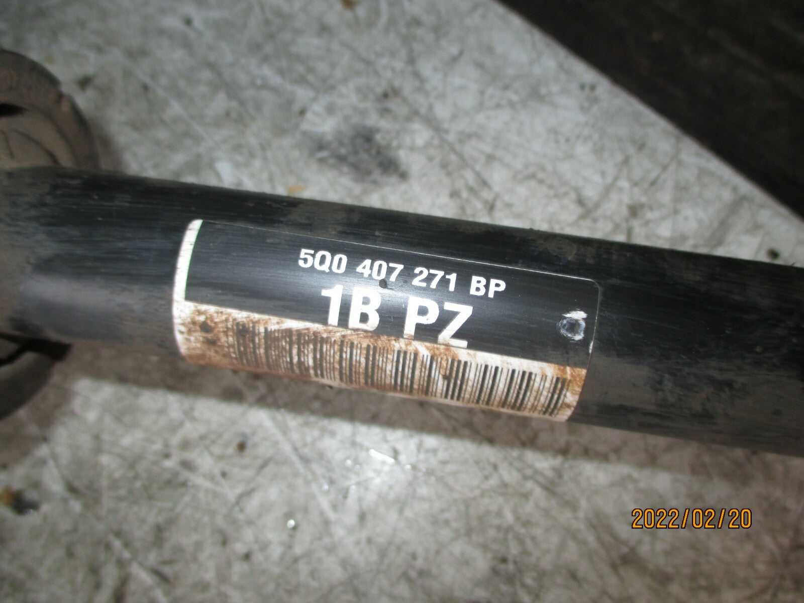 VW VOLKSWAGEN GOLF 2018 MK7.5 1.6 DIESEL PASSENGER FRONT DRIVESHAFT 5Q0407271BP