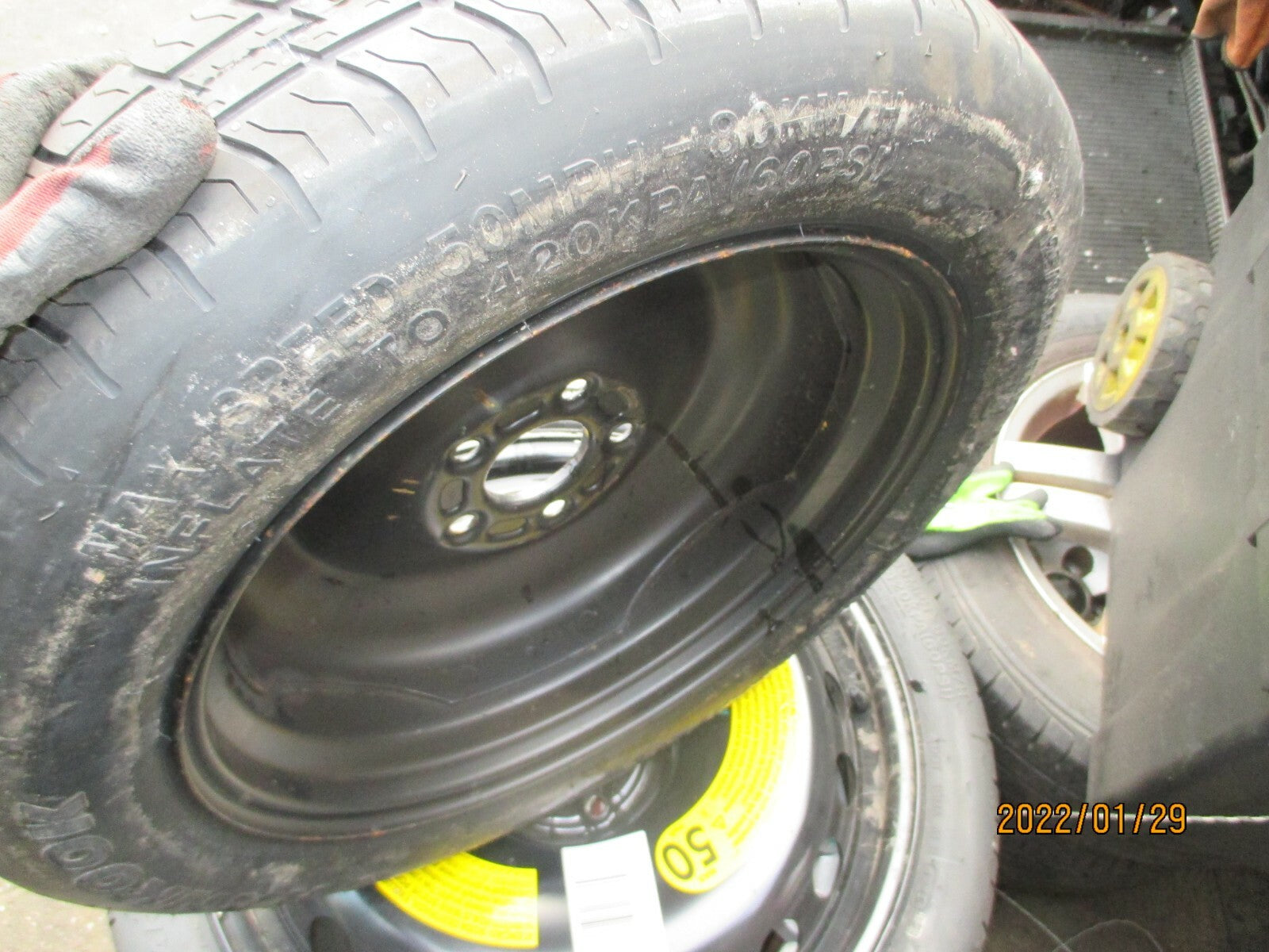 FORD FOCUS 2007 16 INCH SPACESAVER WHEEL WITH TYRE T125/85R16