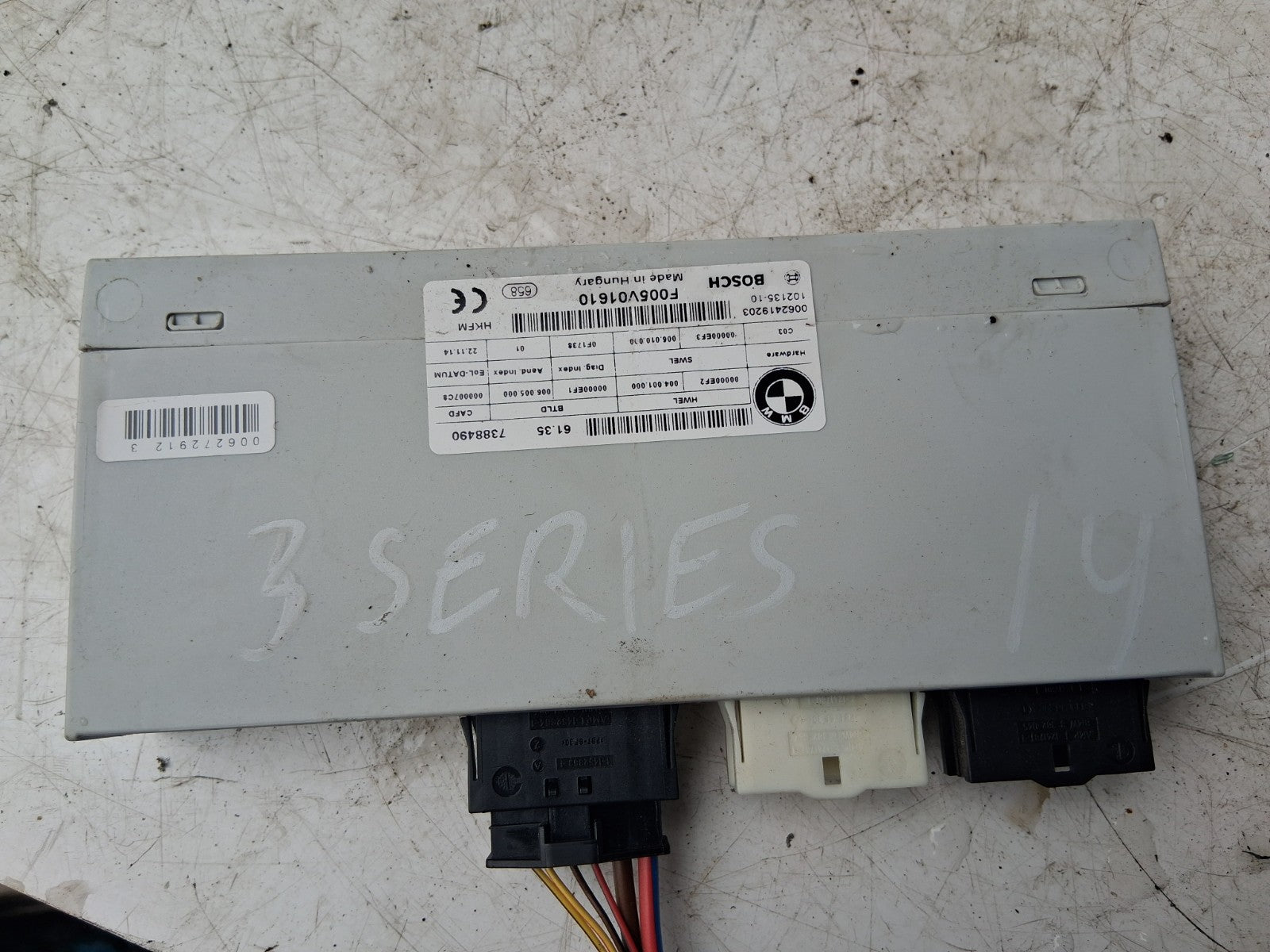 2014 BMW 3 SERIES F30 ELECTRIC CONTROL MODULE 7388490
