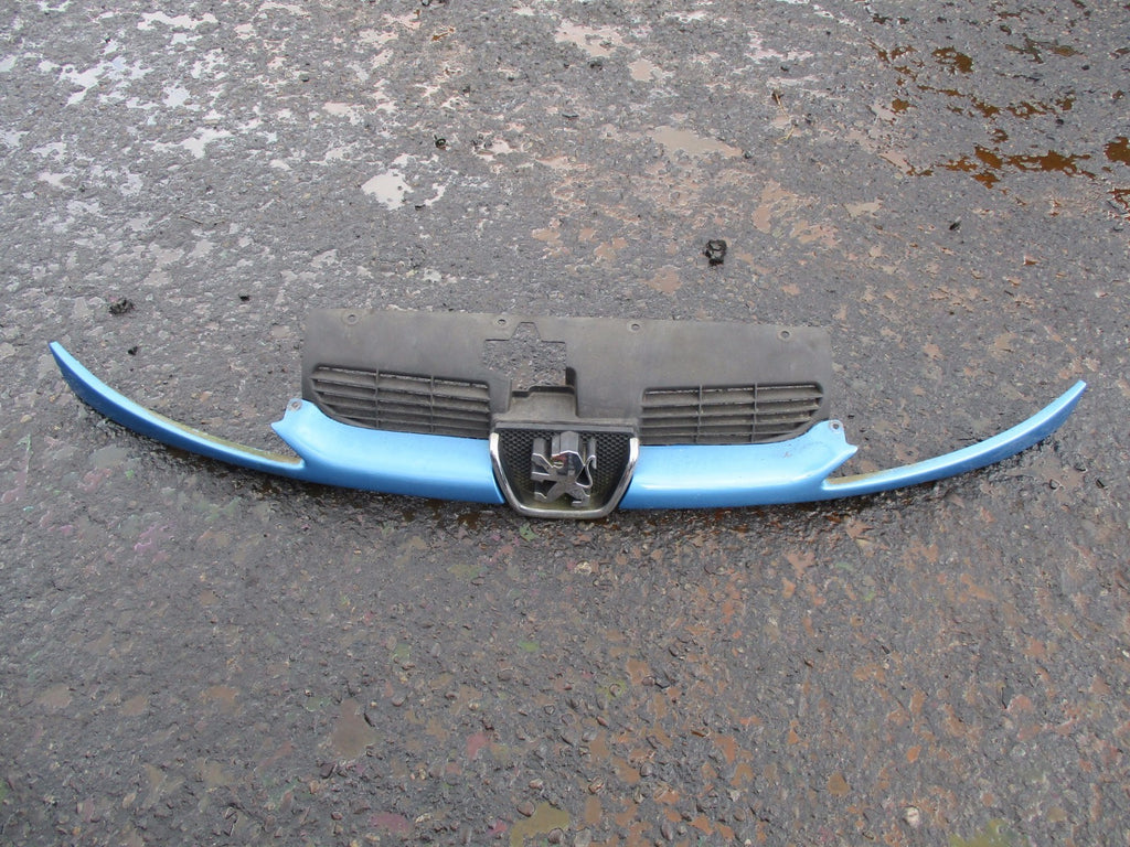 PEUGEOT 206 2004 FRONT UPPER BUMPER GRILL GRILLE IN LIGHT BLUE 96 286 912 77